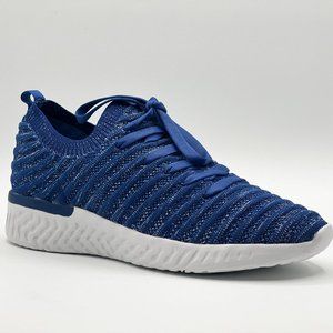 NIB Urban Sport by J/Slides Womens Dynomite Blue Knit Sneakers